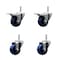 Service Caster 3 Inch Solid Polyurethane Swivel 58 Inch Threaded Stem Caster Set 2 Total Lock Brakes SCC-TSTTL20S314-SPUS-58212-2-S-2 - alternate 1